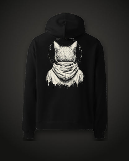 Patron Saint Hoodie, back print, black