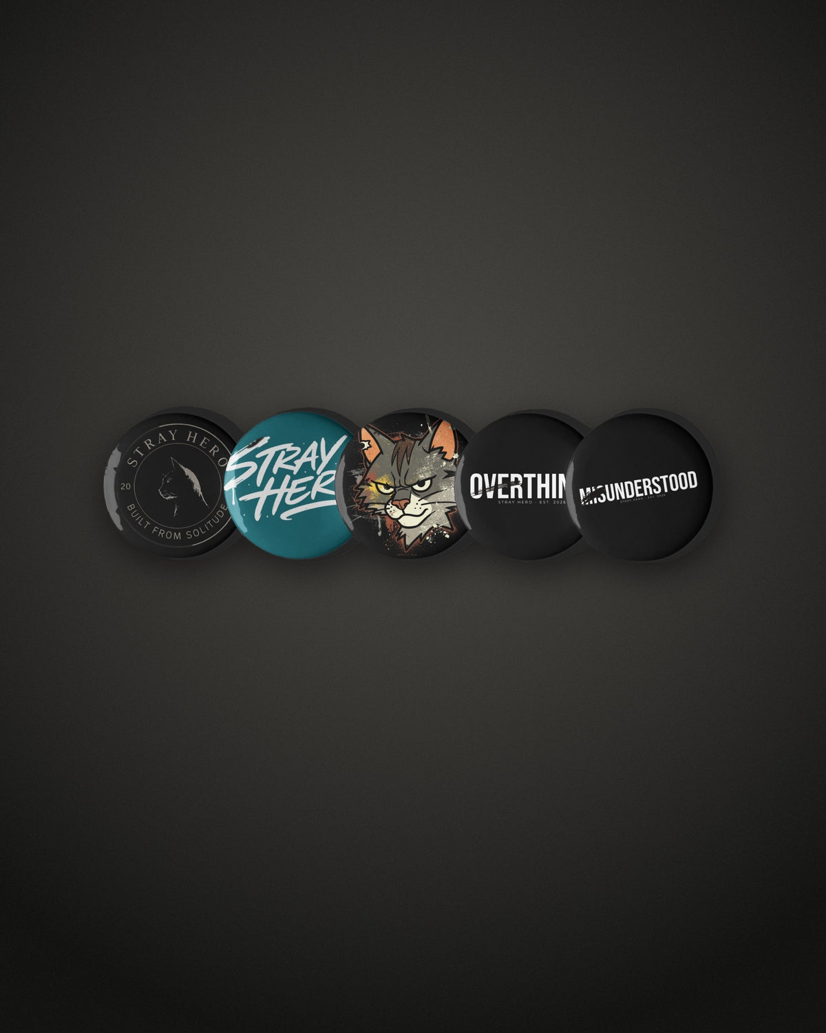 Pin Set, 1.25 inch buttons in a row