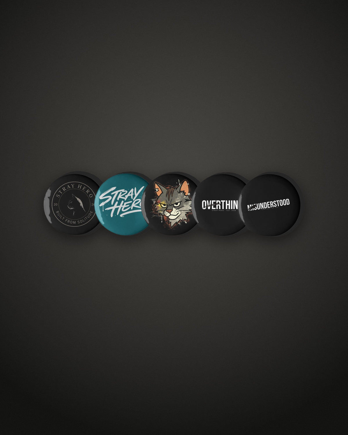 Pin Set, 2.25 inch buttons in a row