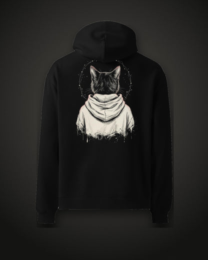 Rosary Hoodie, back print, black