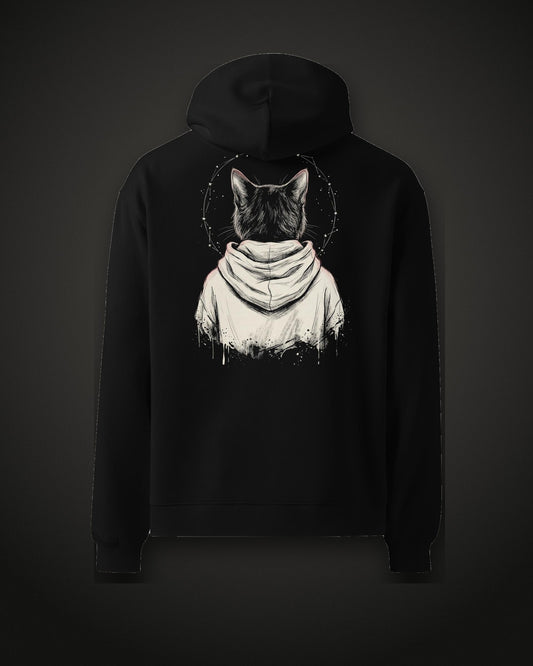 Rosary Hoodie, back print, black
