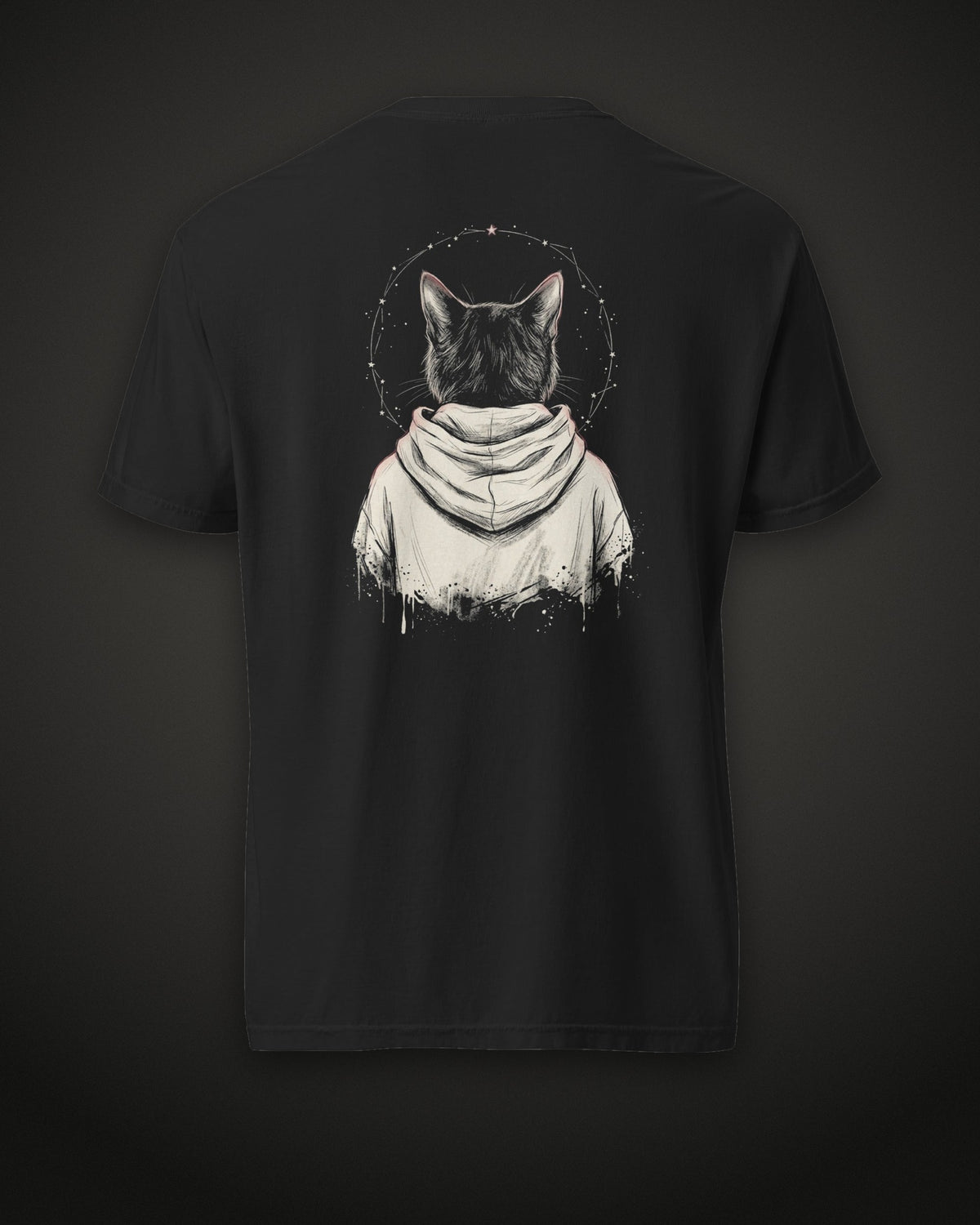 Rosary Tee, back print, black