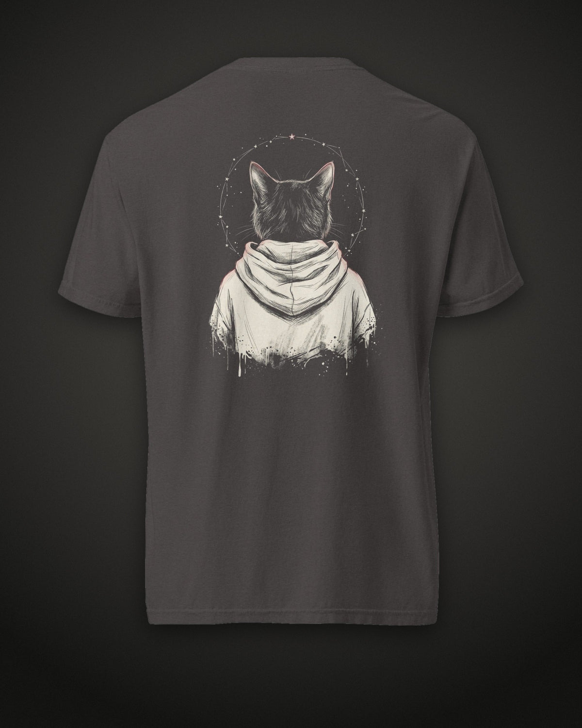 Rosary Tee, back print, graphite
