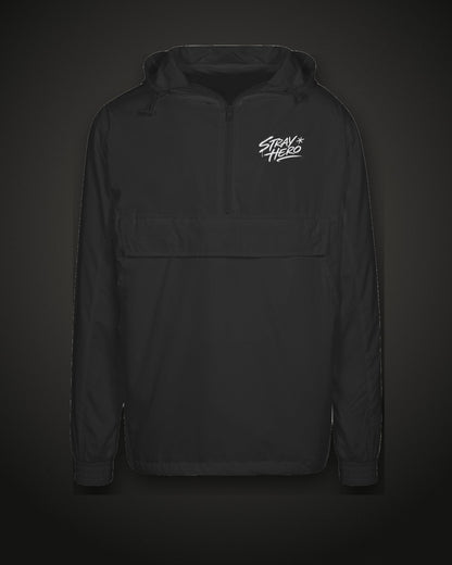 Script Windbreaker, front, chest print, black, second view