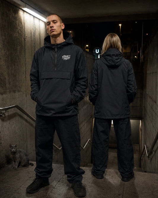 Script Windbreaker — Stray Hero Lifestyle — AI-generated visual