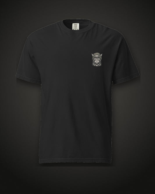 Beanie Cat Tee Shade, front, black