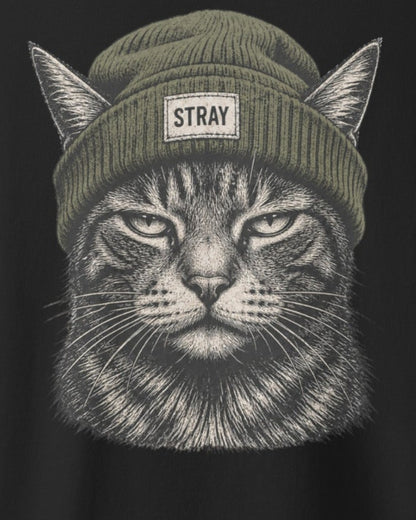 Beanie Cat Tee Shade, print detail