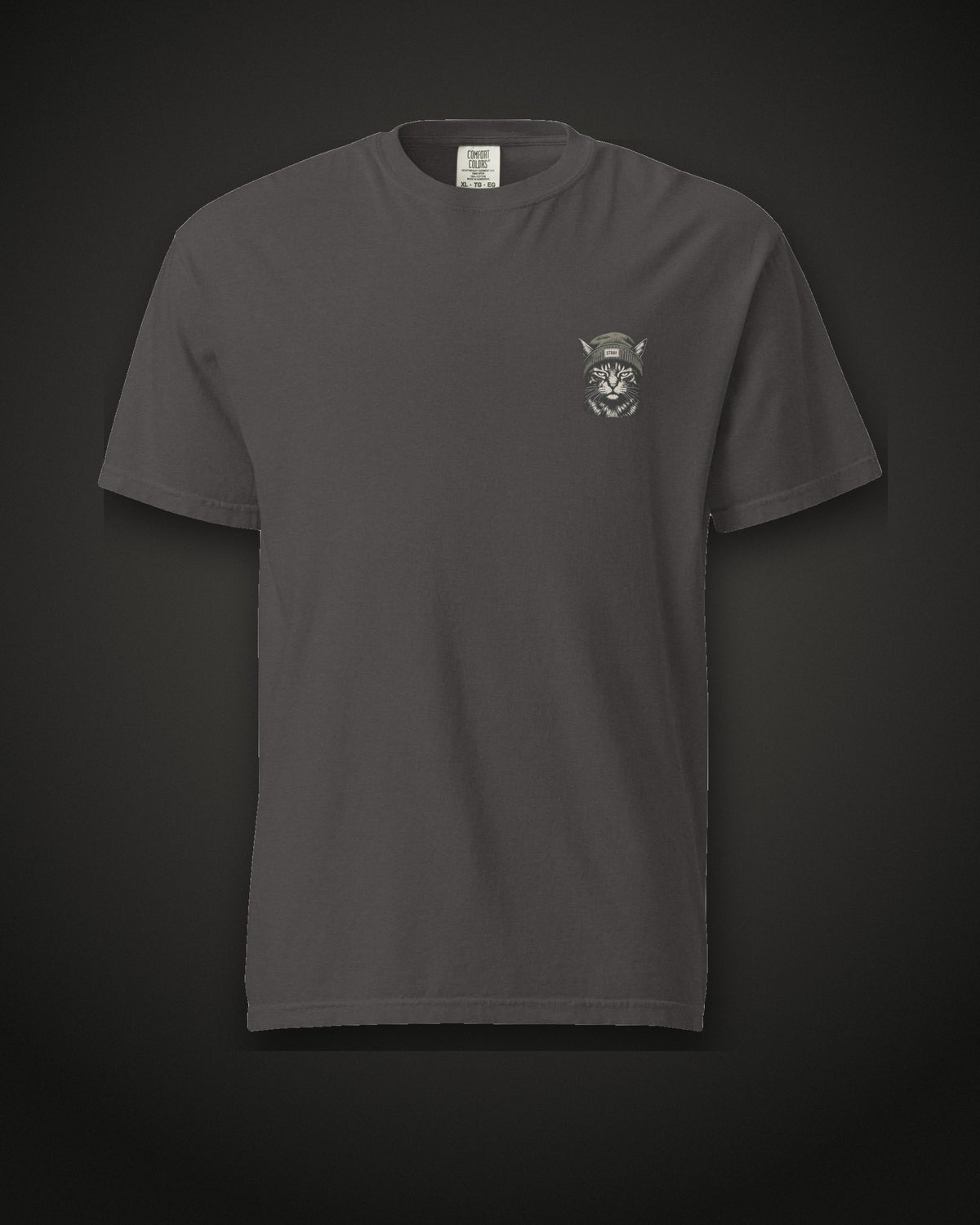 Beanie Cat Tee Shade, front, graphite