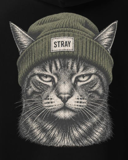 Beanie Cat Hoodie Shade, print detail