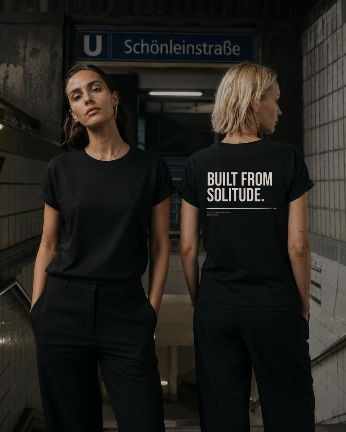 Built From Solitude Women's Tee — Lifestyle — AI-generated visual