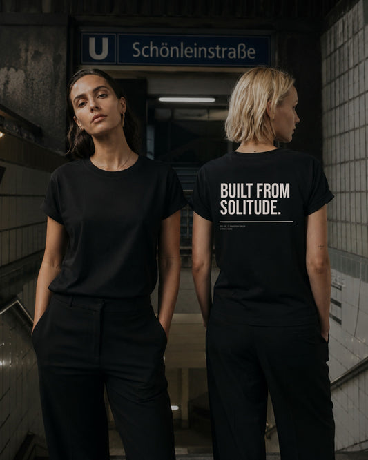 Built From Solitude Women's Tee — Lifestyle — AI-generated visual