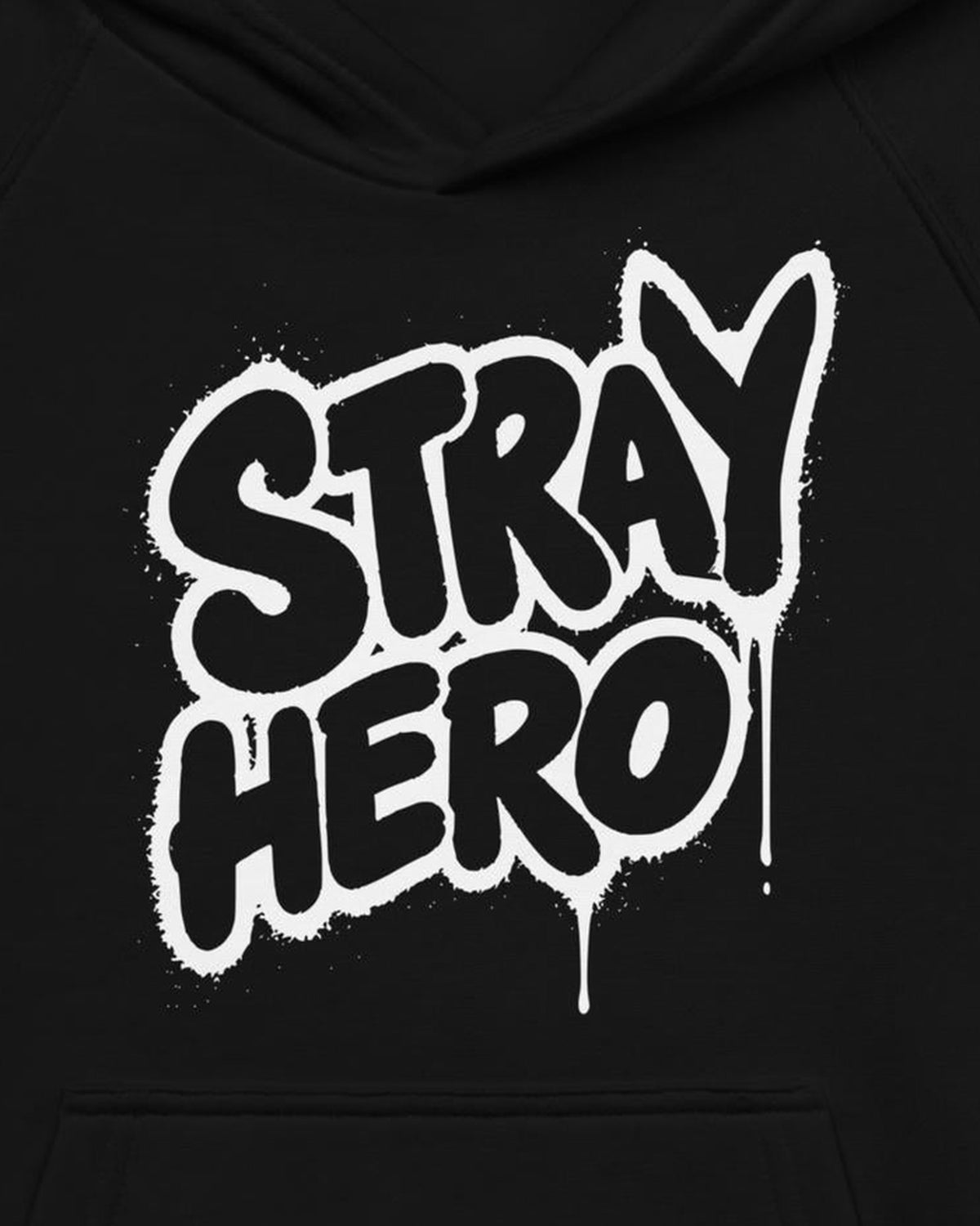 Stray Hero Kids Graffiti Hoodie, print detail