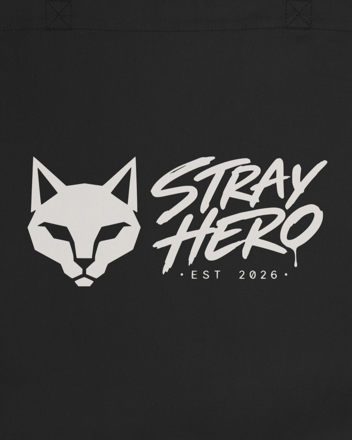 Stray Logo Organic Tote, print detail
