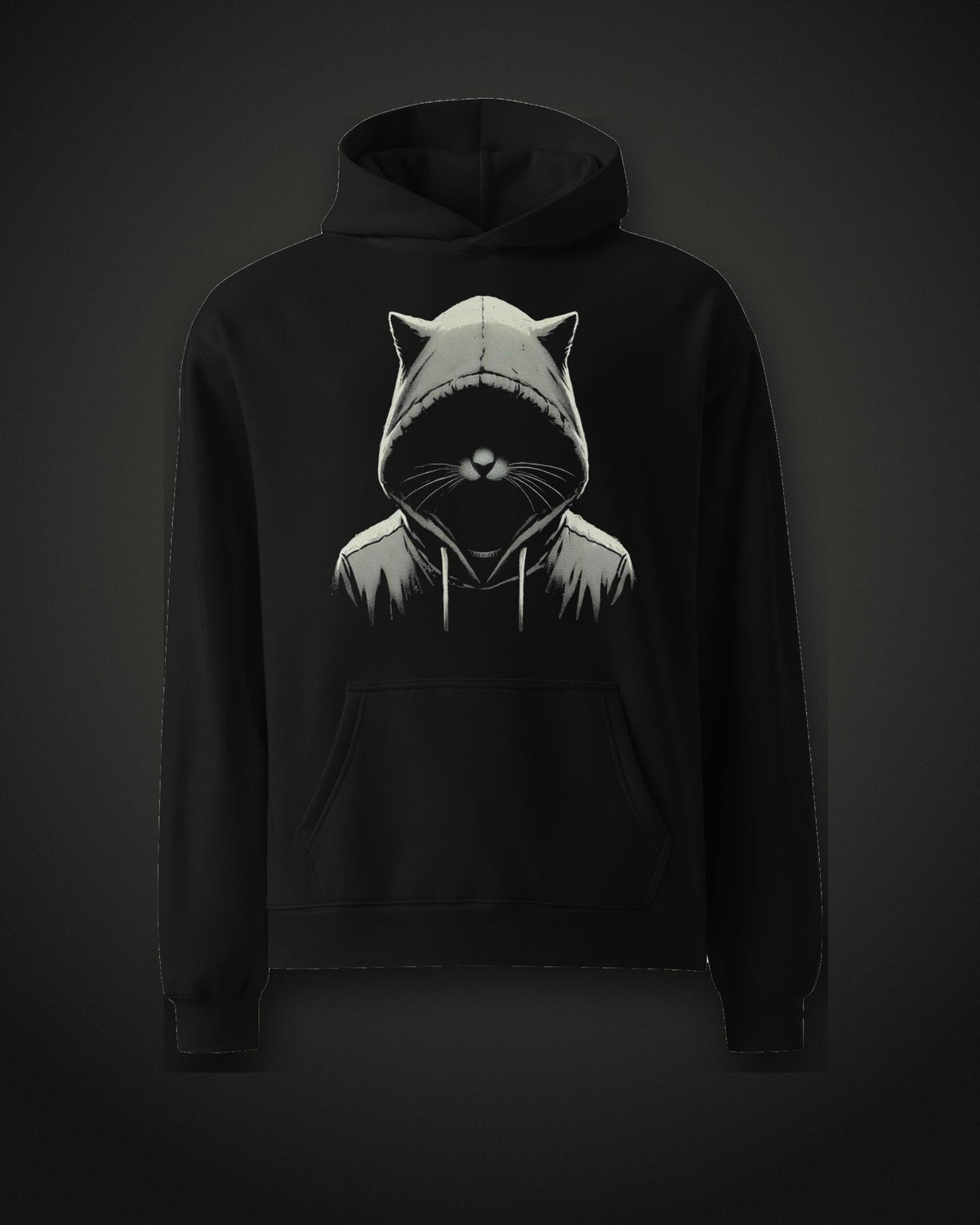 Out of the Dark Hoodie, front print, black