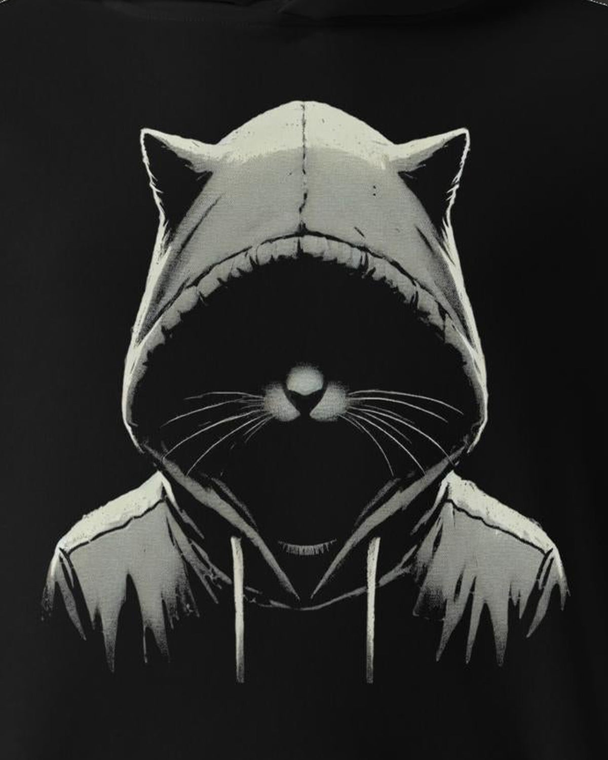 Out of the Dark Hoodie, print detail