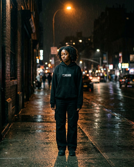 Unheard Hoodie — Stray Hero Lifestyle — AI-generated visual