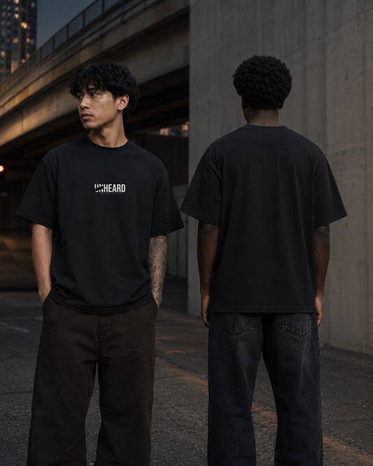 Unheard Tee — Stray Hero Lifestyle — AI-generated visual