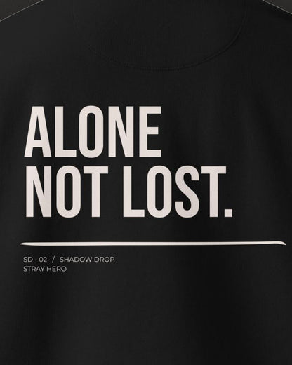 Alone Not Lost Sweatshirt, print detail