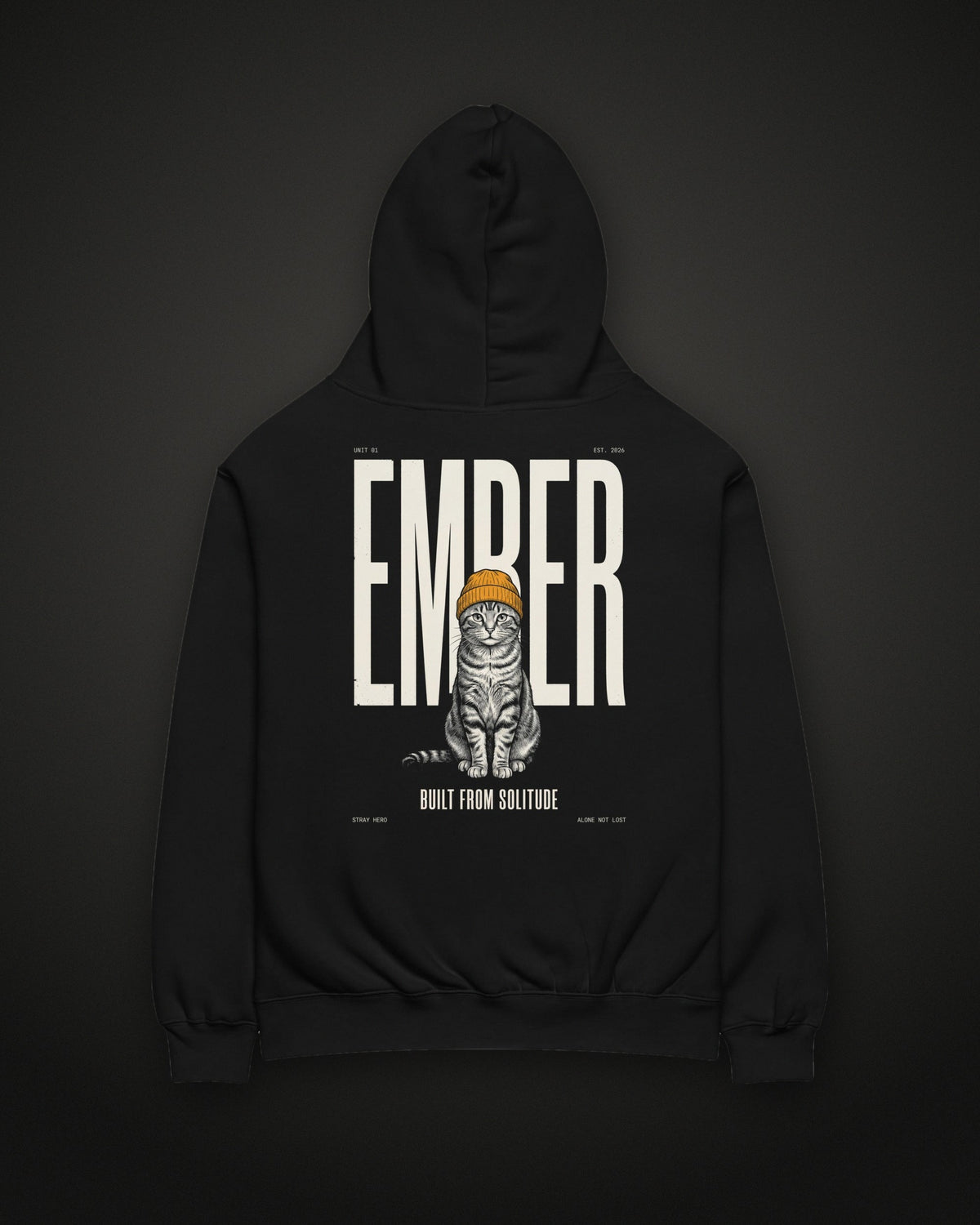 Unit 01 Ember Back Print Hoodie, back print, black
