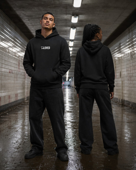 Unloved Hoodie — Stray Hero Lifestyle — AI-generated visual